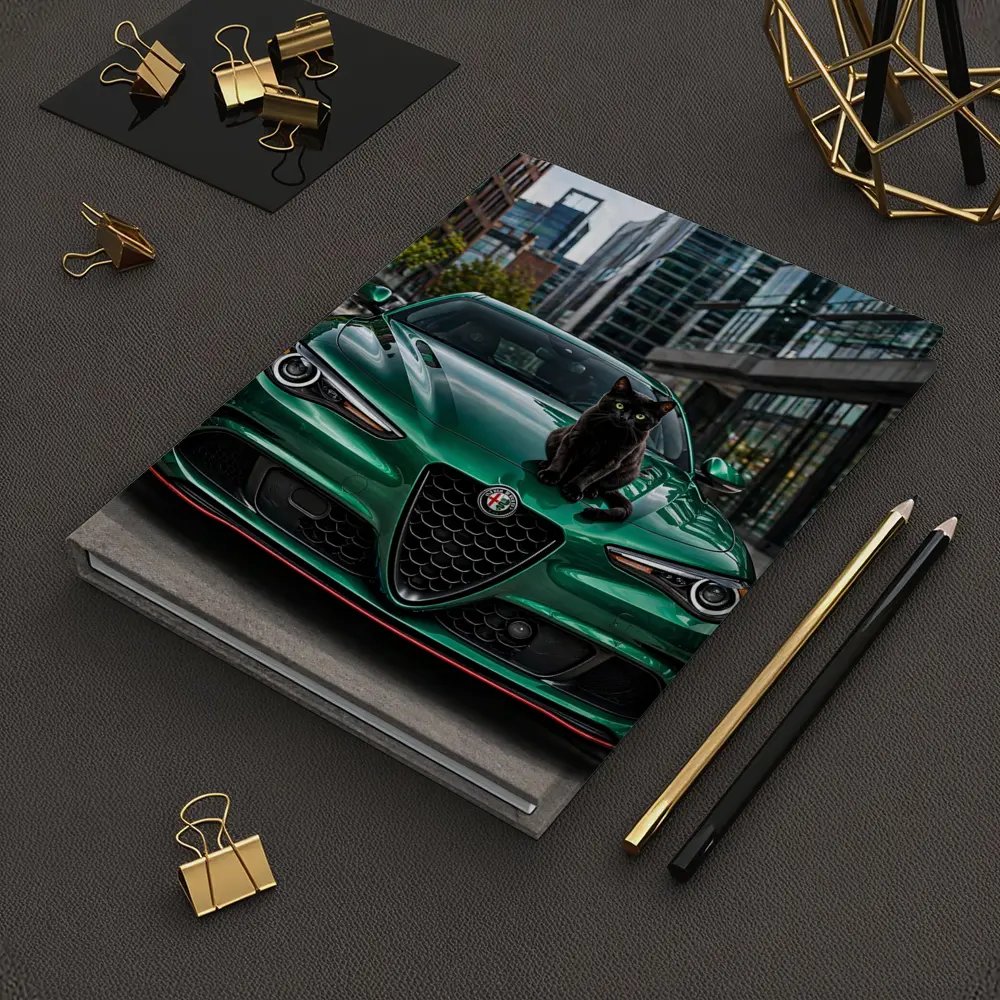 Alfa Romeo Giulia Black Cat City Street – Notebooks