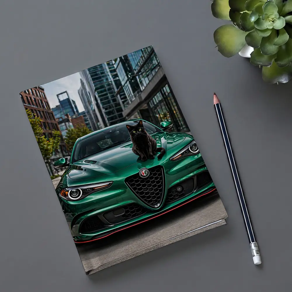 Alfa Romeo Giulia Black Cat City Street – Notebooks