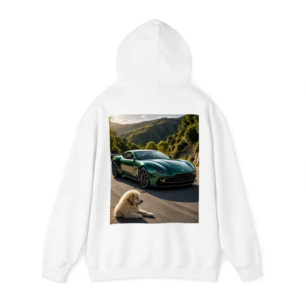 Aston Martin Vantage Green With Resting Dog – Hoodies
