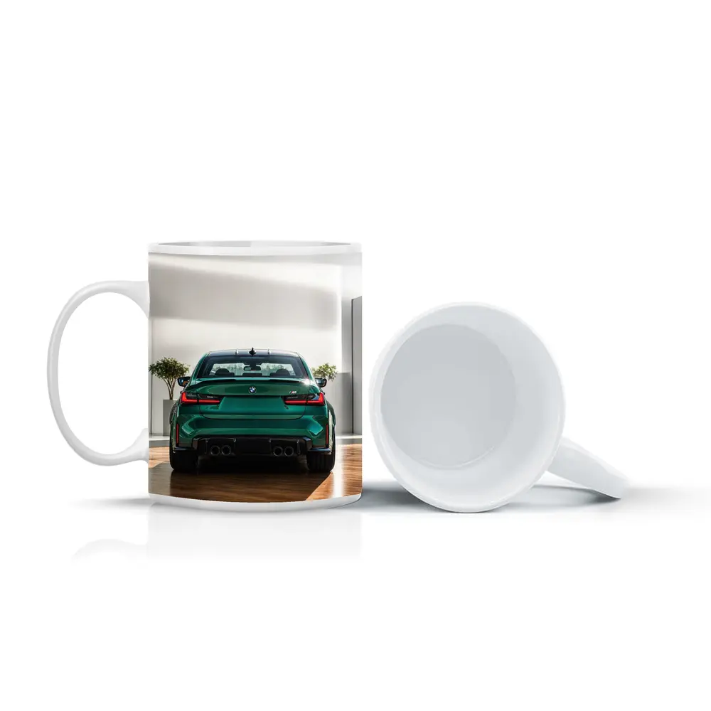 BMW M3 Green Rear View Indoor Showroom – Mugs