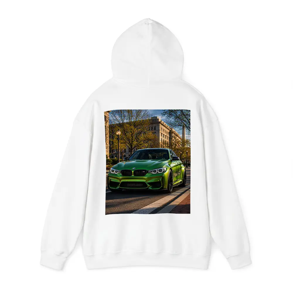 Green BMW M3 Urban Street Scene – Hoodies
