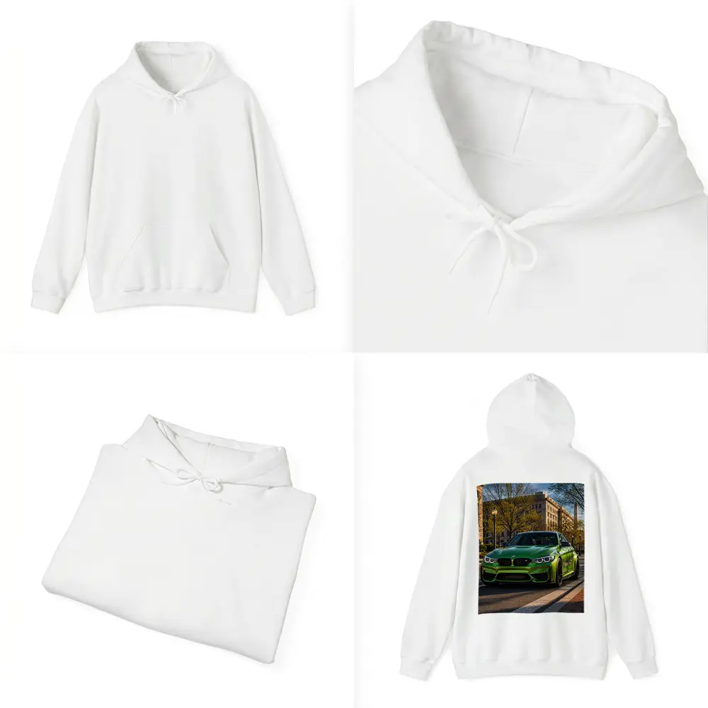 Green BMW M3 Urban Street Scene – Hoodies