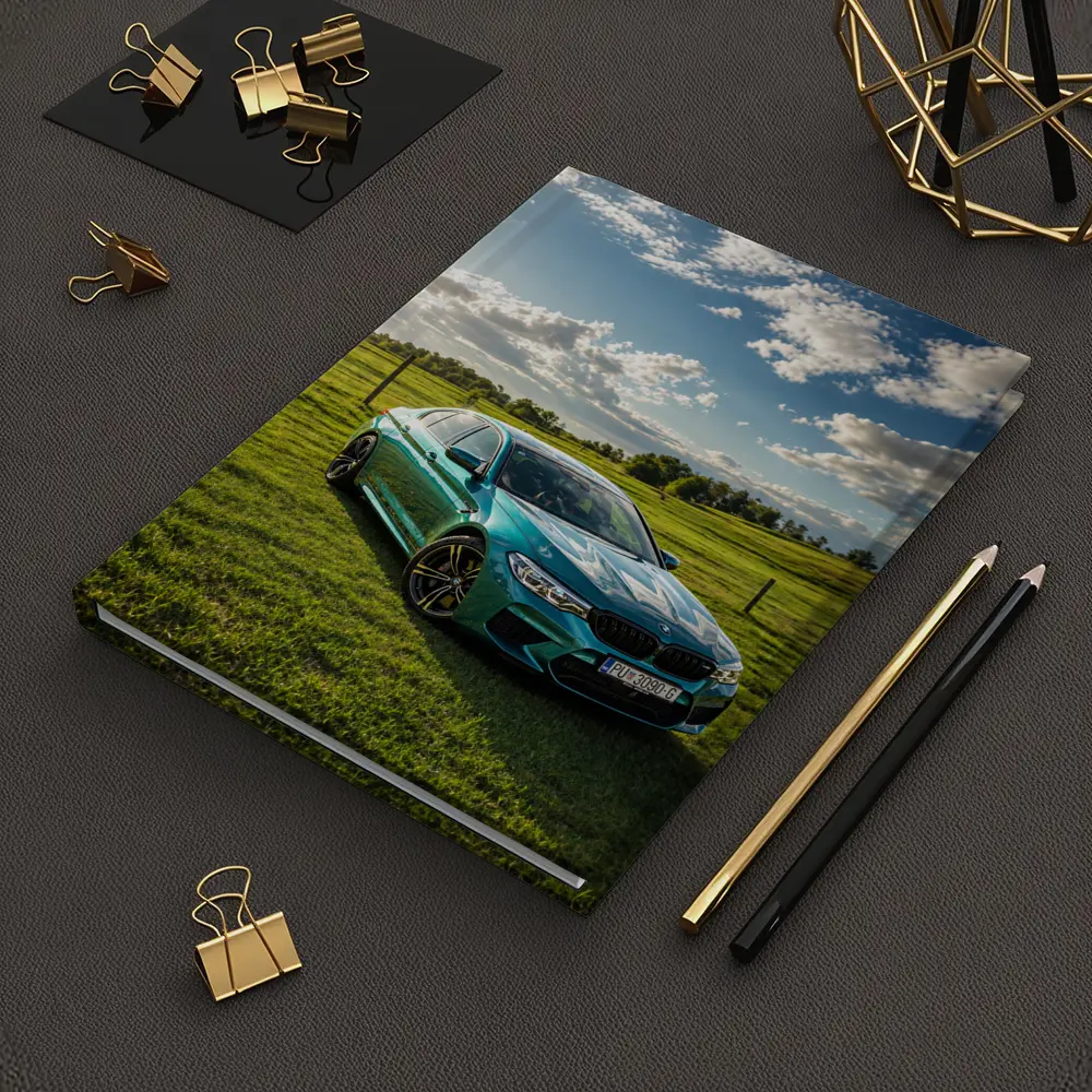BMW M5 Teal Sedan Green Field Sky – Notebooks