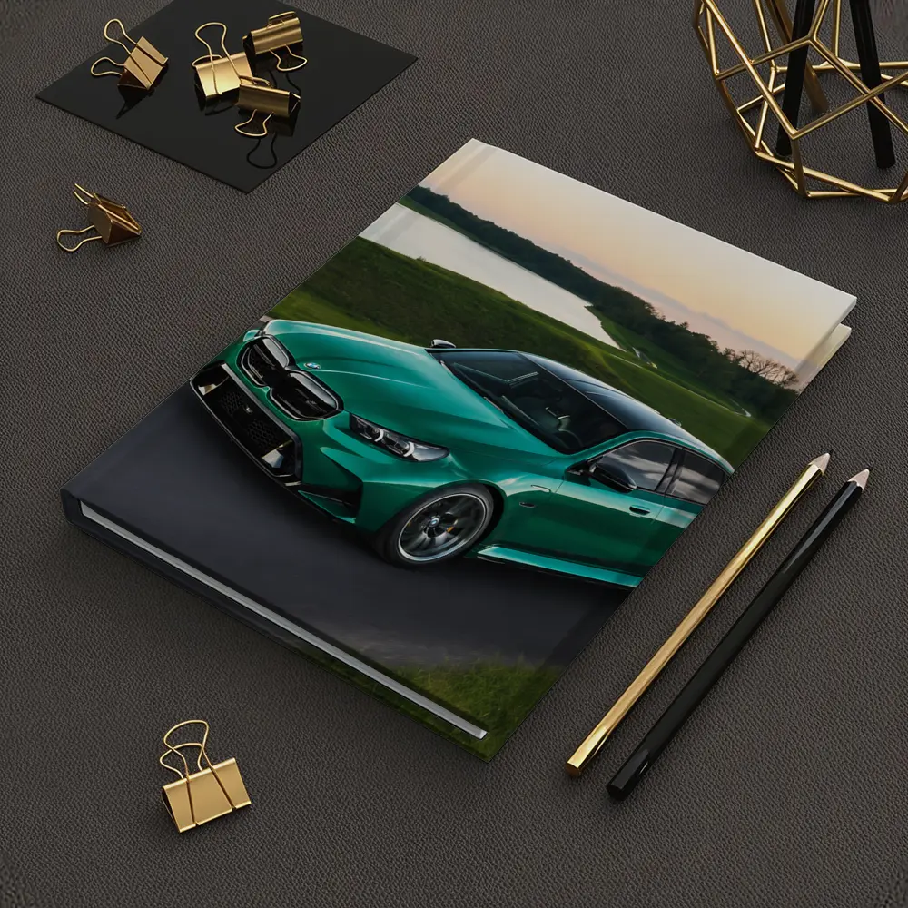 BMW M5 Green Sedan On Open Road – Notebooks