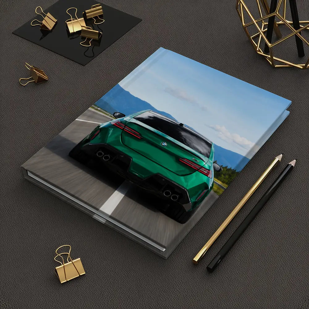 Green BMW M5 Sedan Speeding On Highway – Notebooks