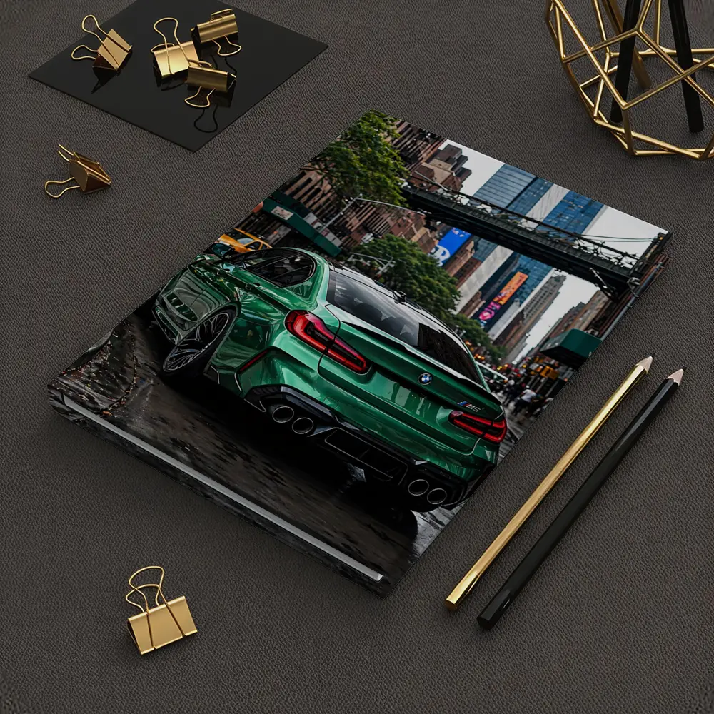 BMW M5 Green Rear New York Street – Notebooks