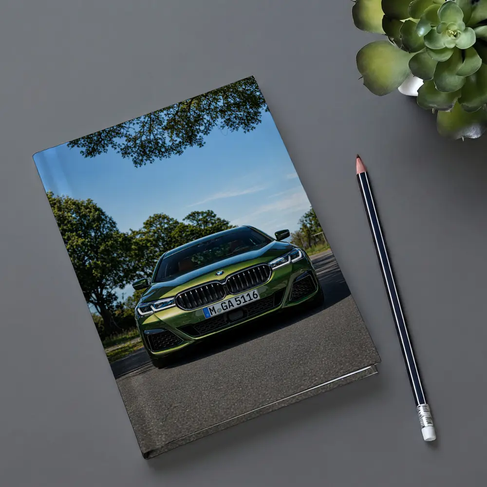 BMW 5 Series Green Front View Road – Notebooks