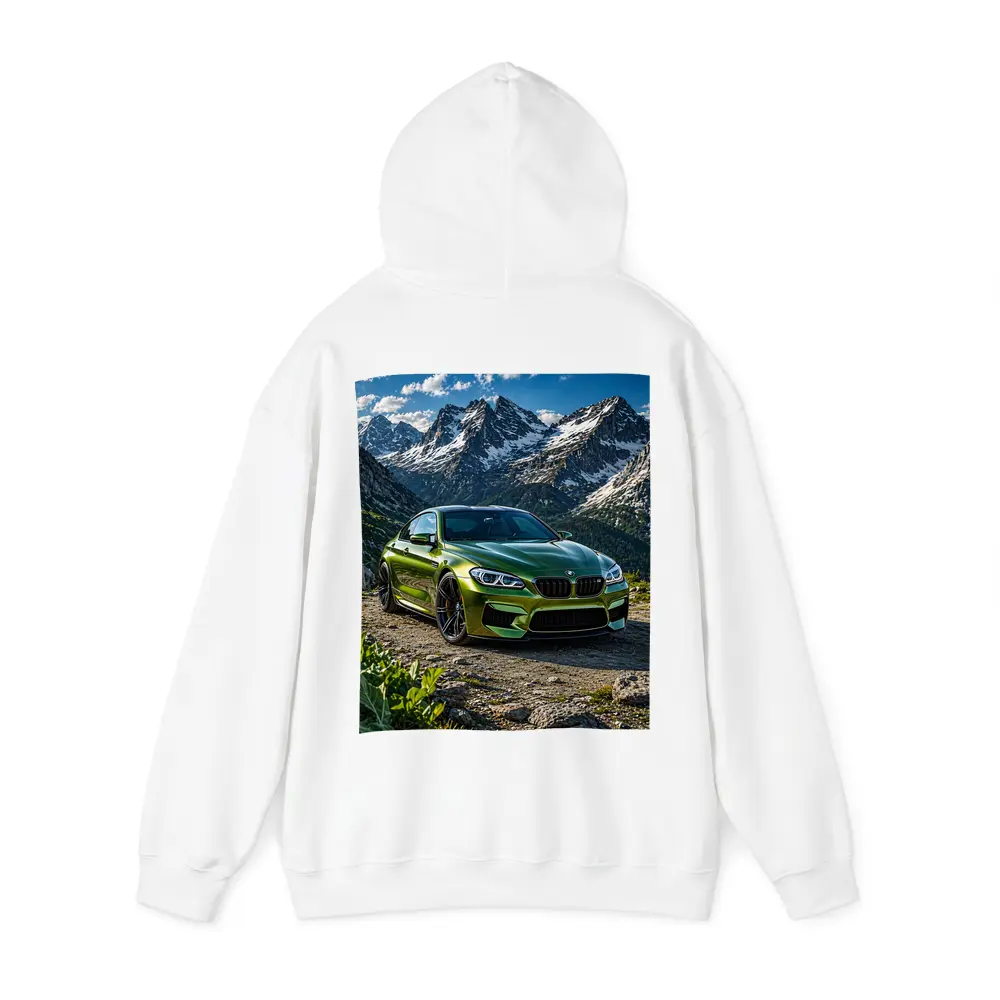 BMW M6 Green Mountain Rocky Landscape – Hoodies