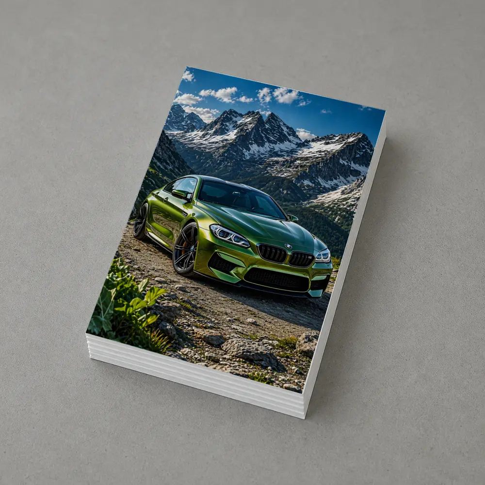 BMW M6 Green Mountain Rocky Landscape – Postcards