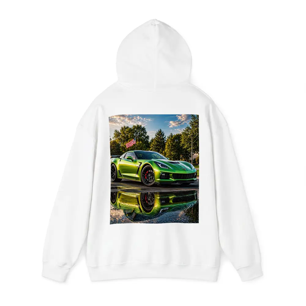 Green Chevrolet Corvette ZR1 American Flag – Hoodies