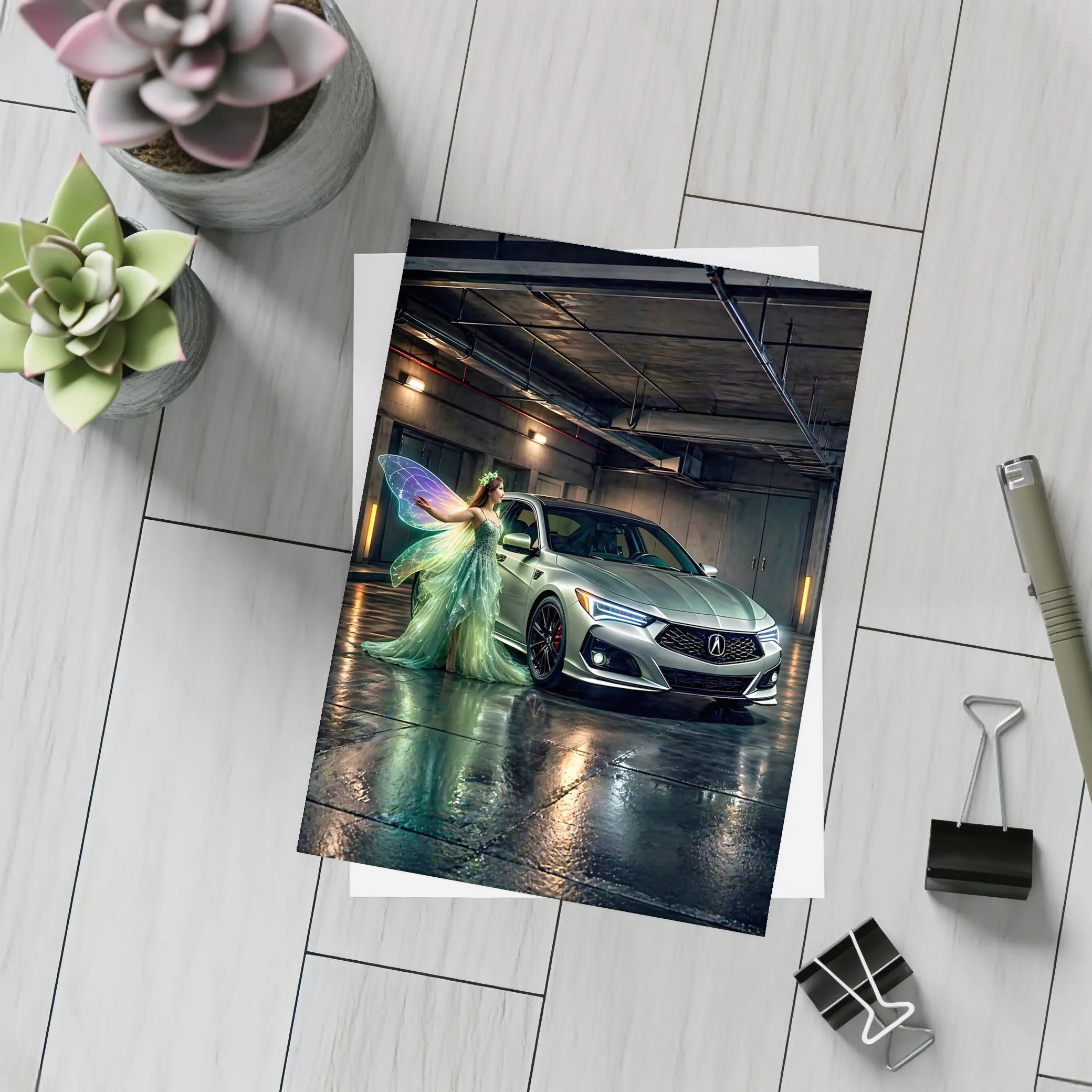 Green Fairy Acura TLX Underground Garage – Postcards