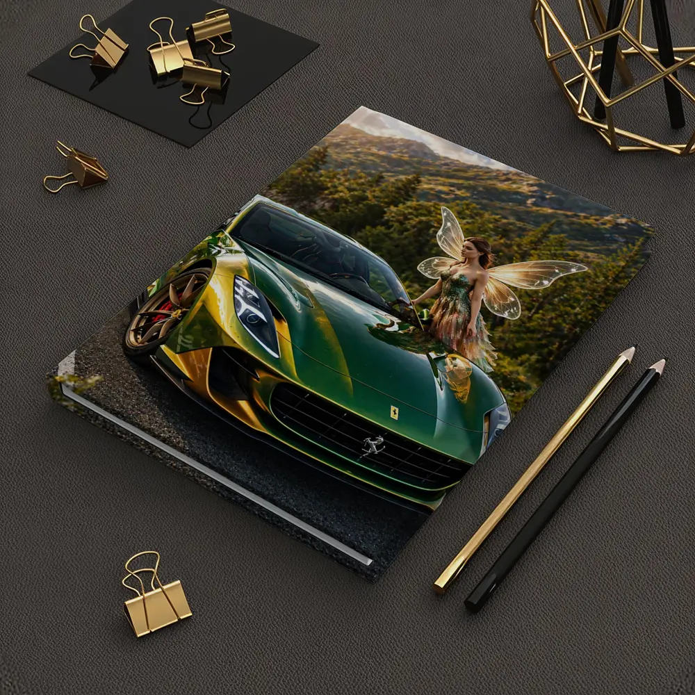 Green Ferrari 812 Superfast Fairy Mountain Road – Notebooks
