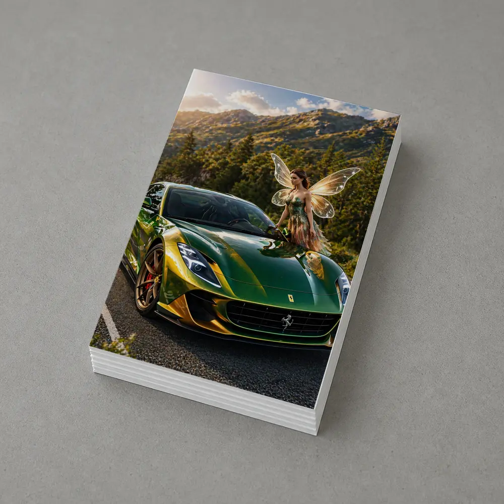 Green Ferrari 812 Superfast Fairy Mountain Road – Postcards