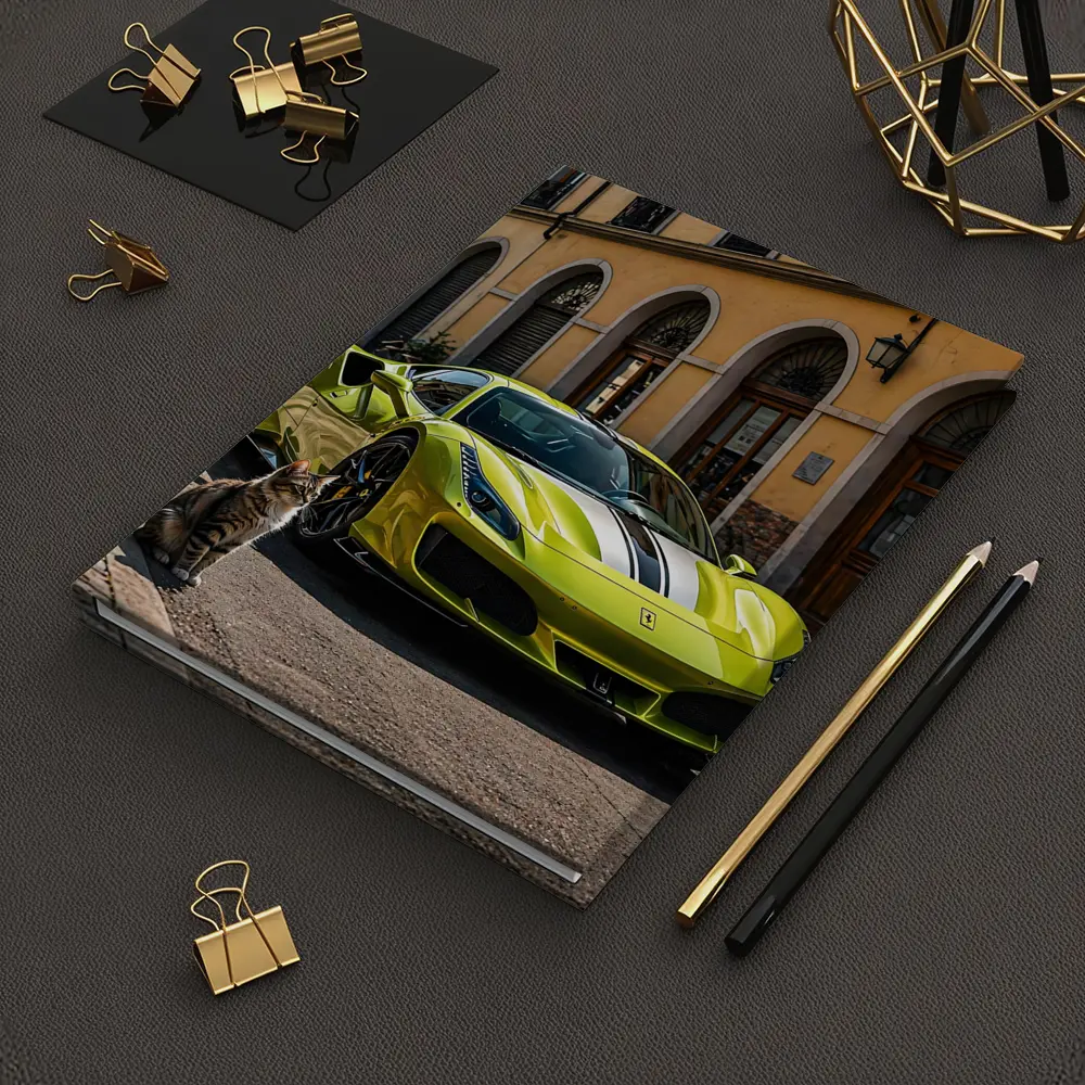 Yellow Ferrari 488 GTB Cat Street – Notebooks