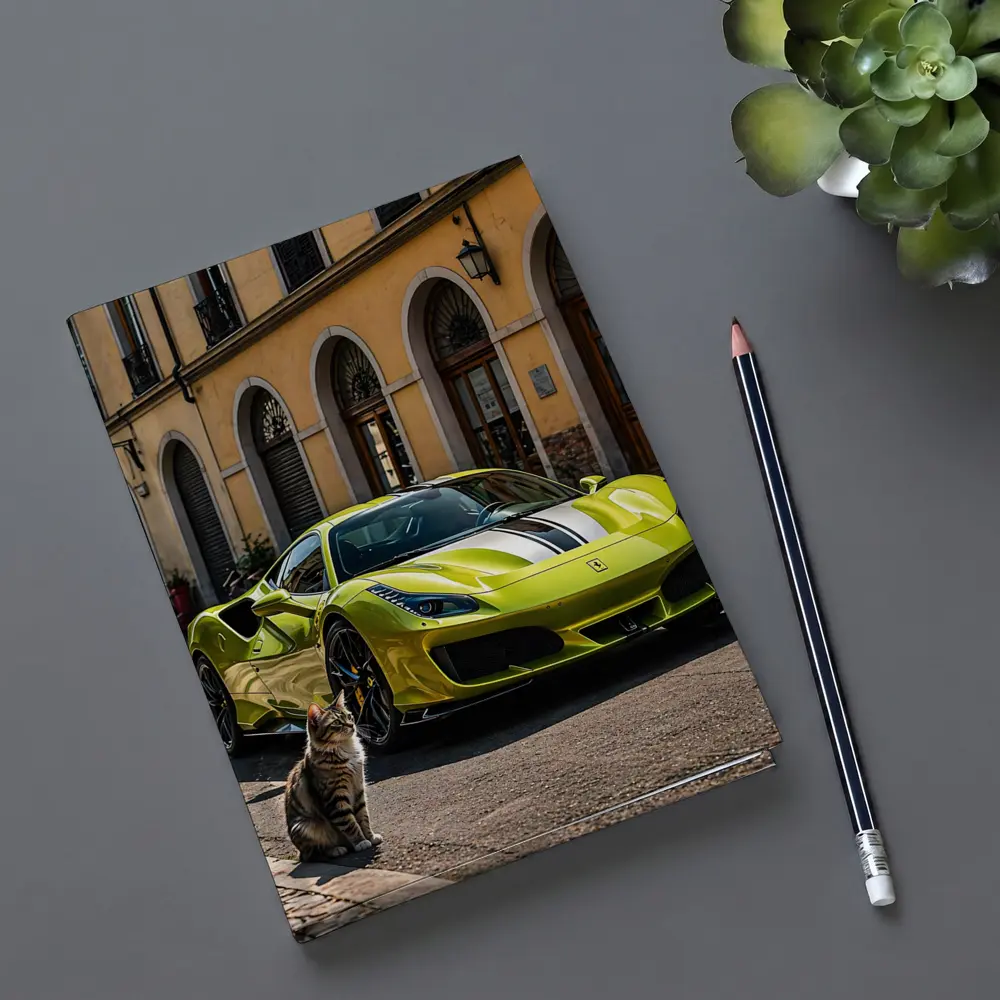 Yellow Ferrari 488 GTB Cat Street – Notebooks