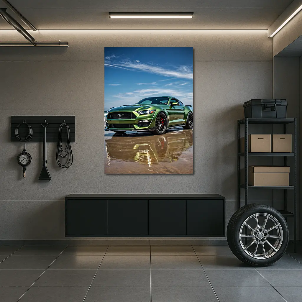 Ford Mustang Shelby GT500 Green Beach – Wall Art