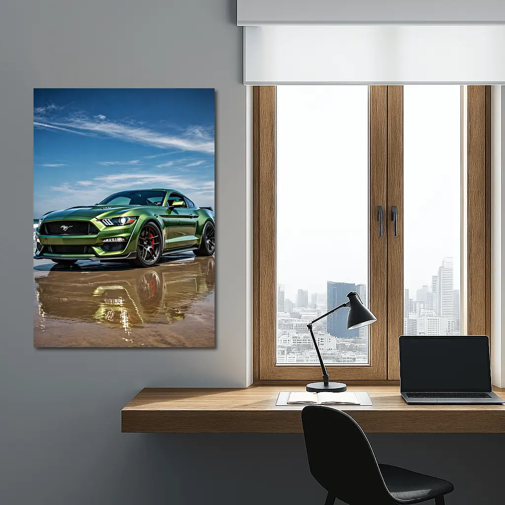 Ford Mustang Shelby GT500 Green Beach – Wall Art