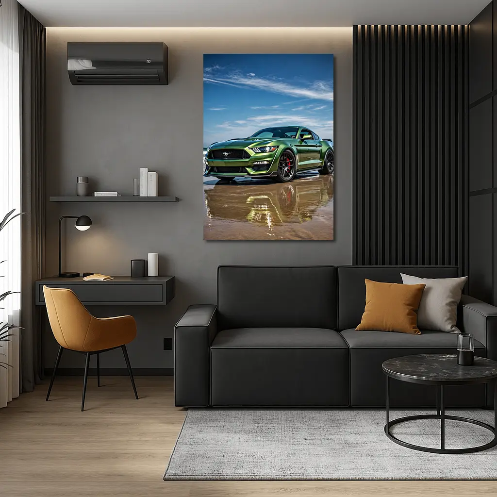 Ford Mustang Shelby GT500 Green Beach – Wall Art