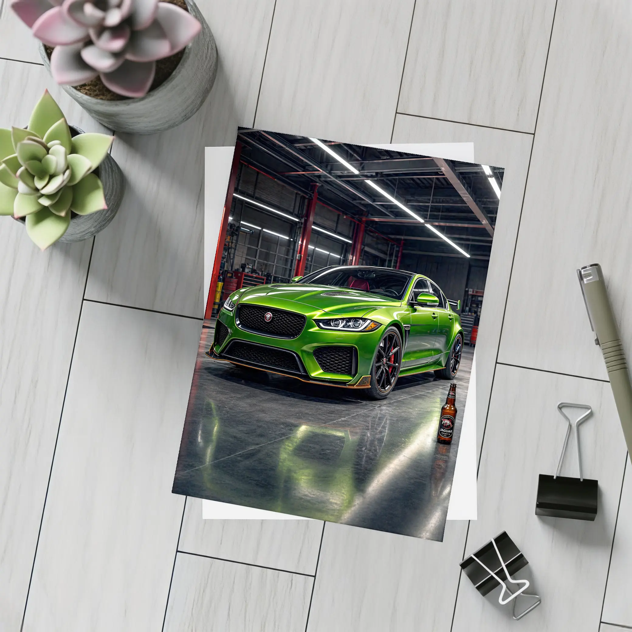 Jaguar XE SV Project Eight Green Garage – Postcards