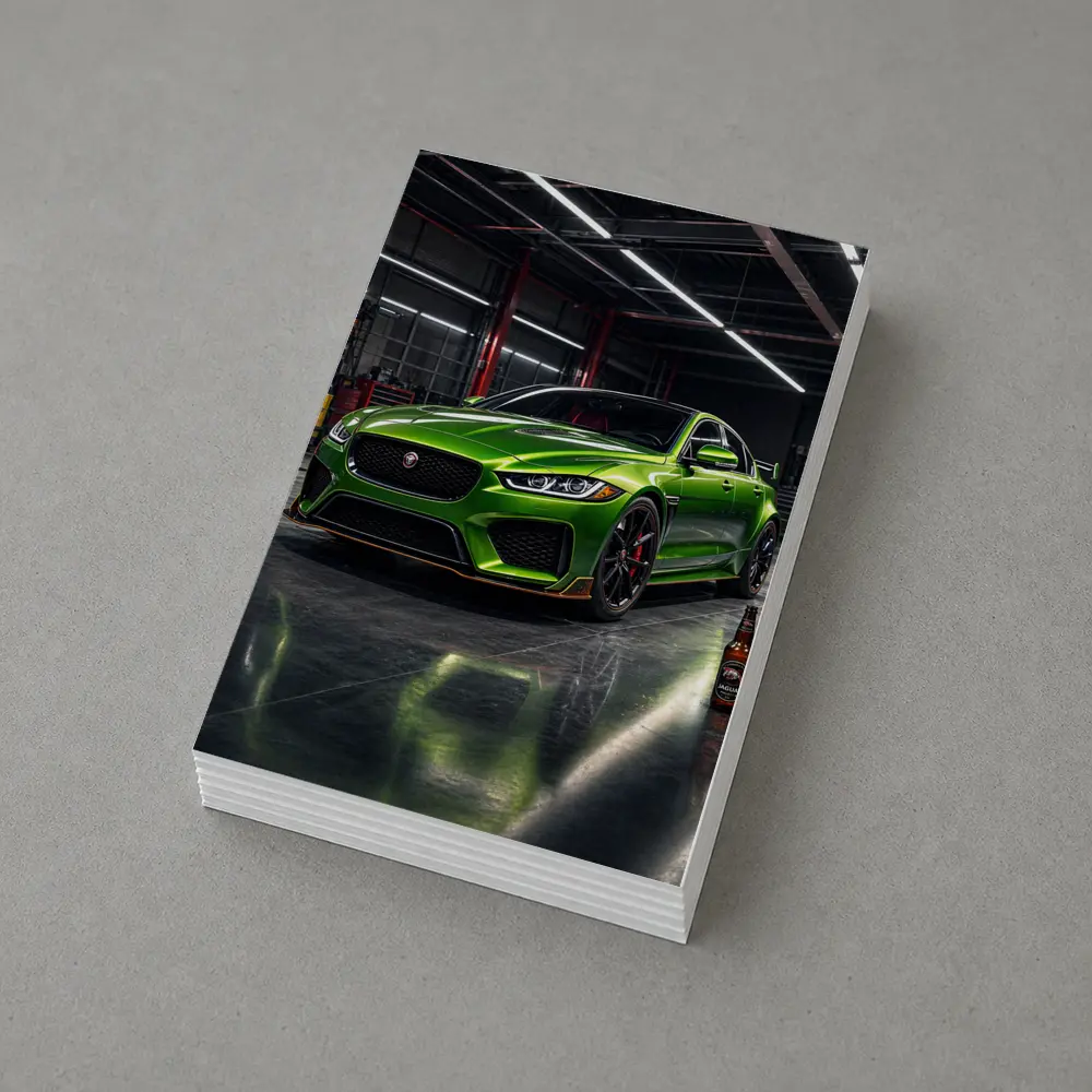 Jaguar XE SV Project Eight Green Garage – Postcards