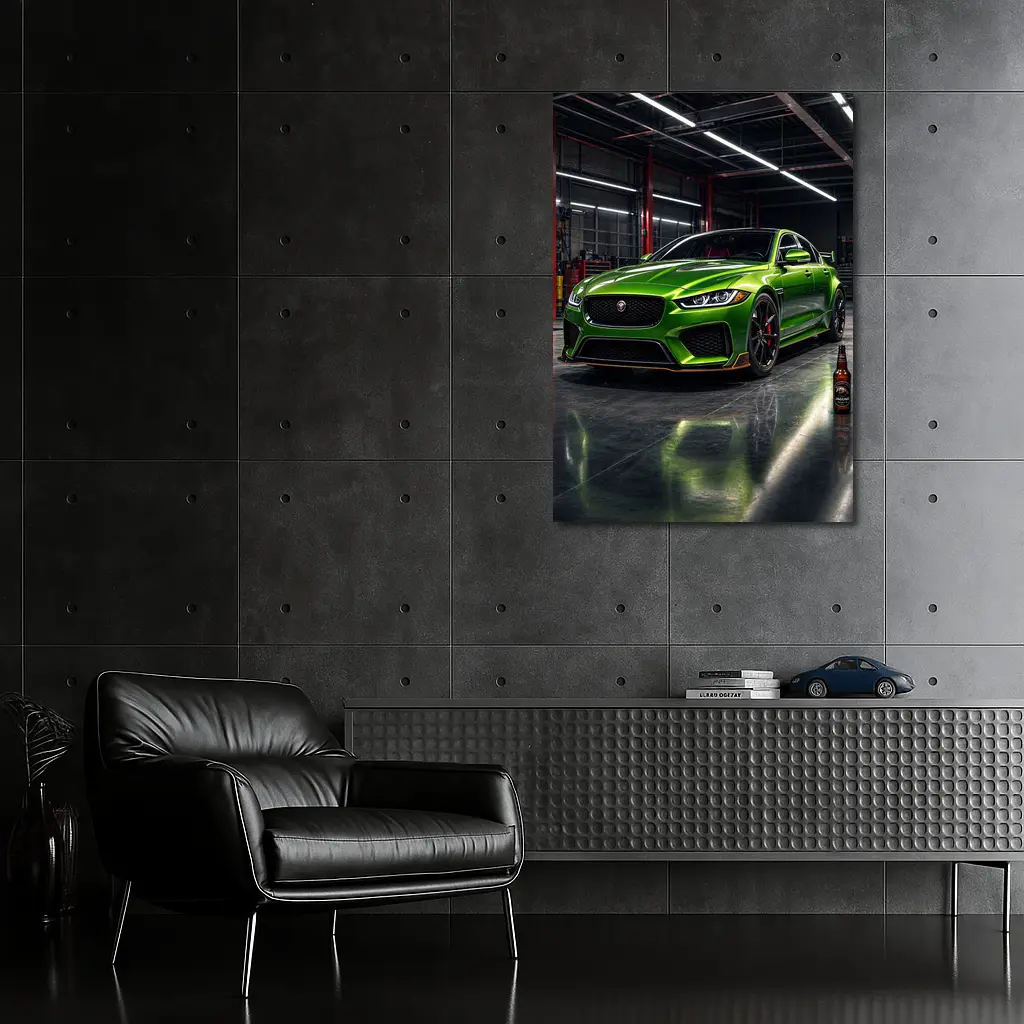 Jaguar XE SV Project Eight Green Garage – Wall Art