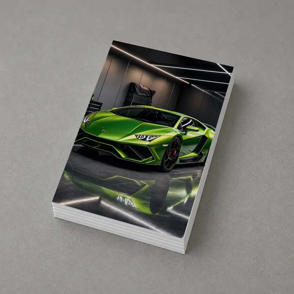 Lamborghini Huracan Green Garage Supercar Art – Postcards