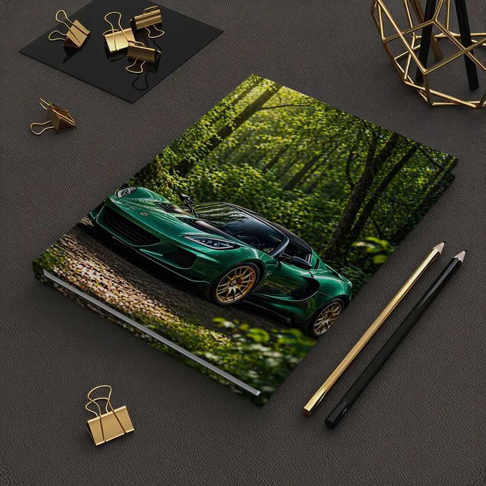 Green Lotus Elise Parked in Forest – Notebooks