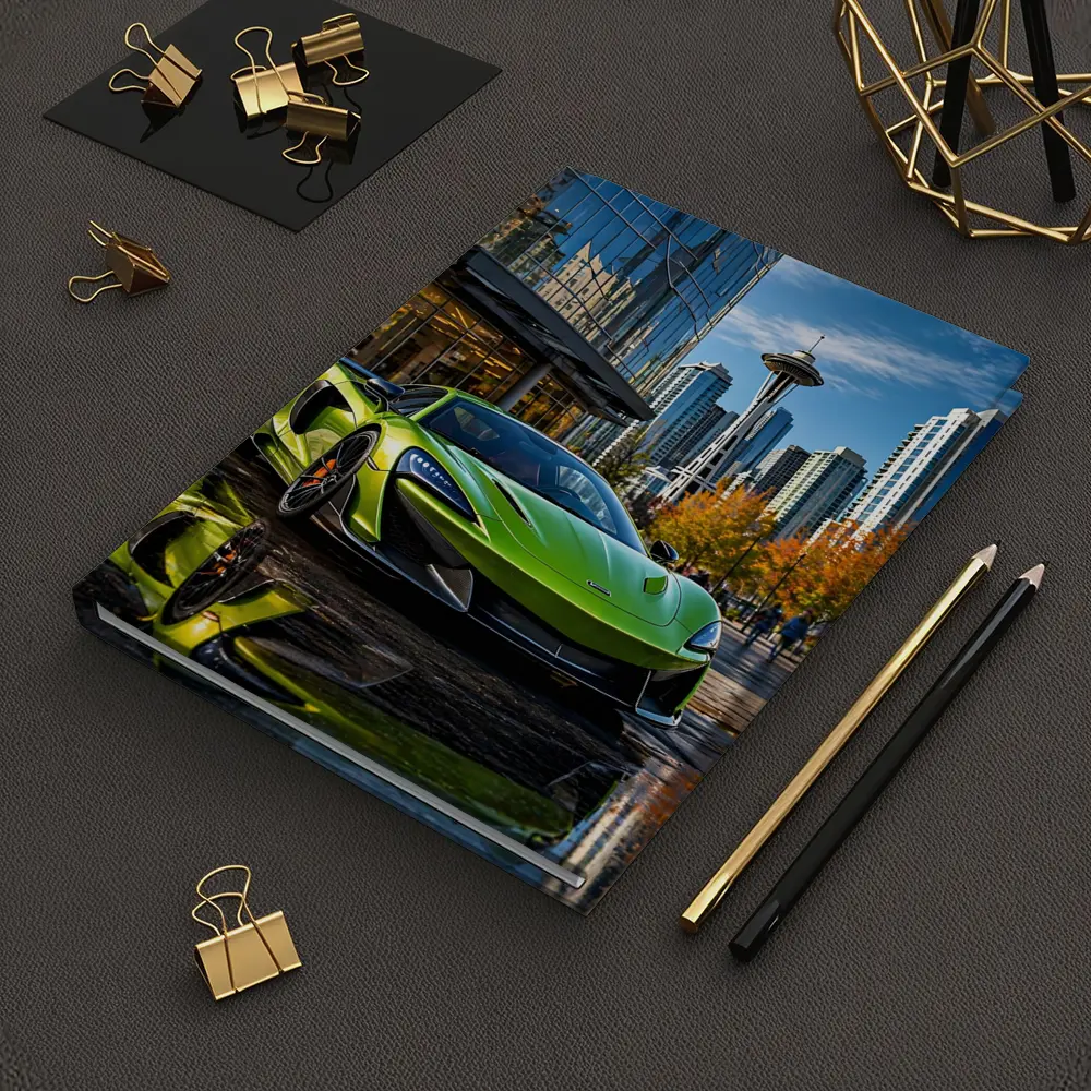 McLaren 600LT Green Supercar Seattle Skyline – Notebooks