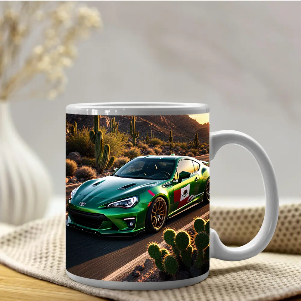 Toyota GT86 Green Mexico Flag Desert Road – Mugs