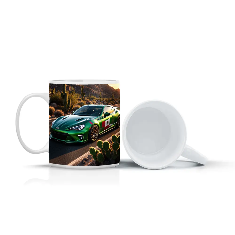 Toyota GT86 Green Mexico Flag Desert Road – Mugs