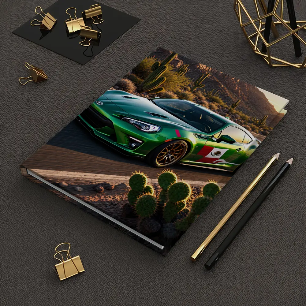 Toyota GT86 Green Mexico Flag Desert Road – Notebooks