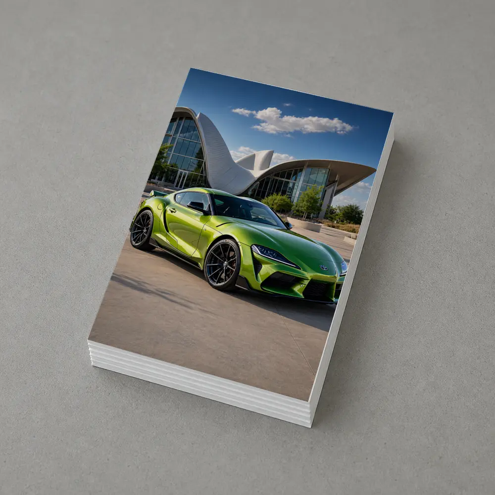 Toyota GR Supra Green at Modern Architecture – Postcards
