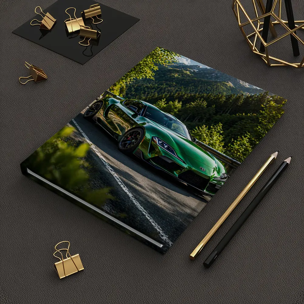 Green Toyota Supra Mountain Road Drive – Notebooks