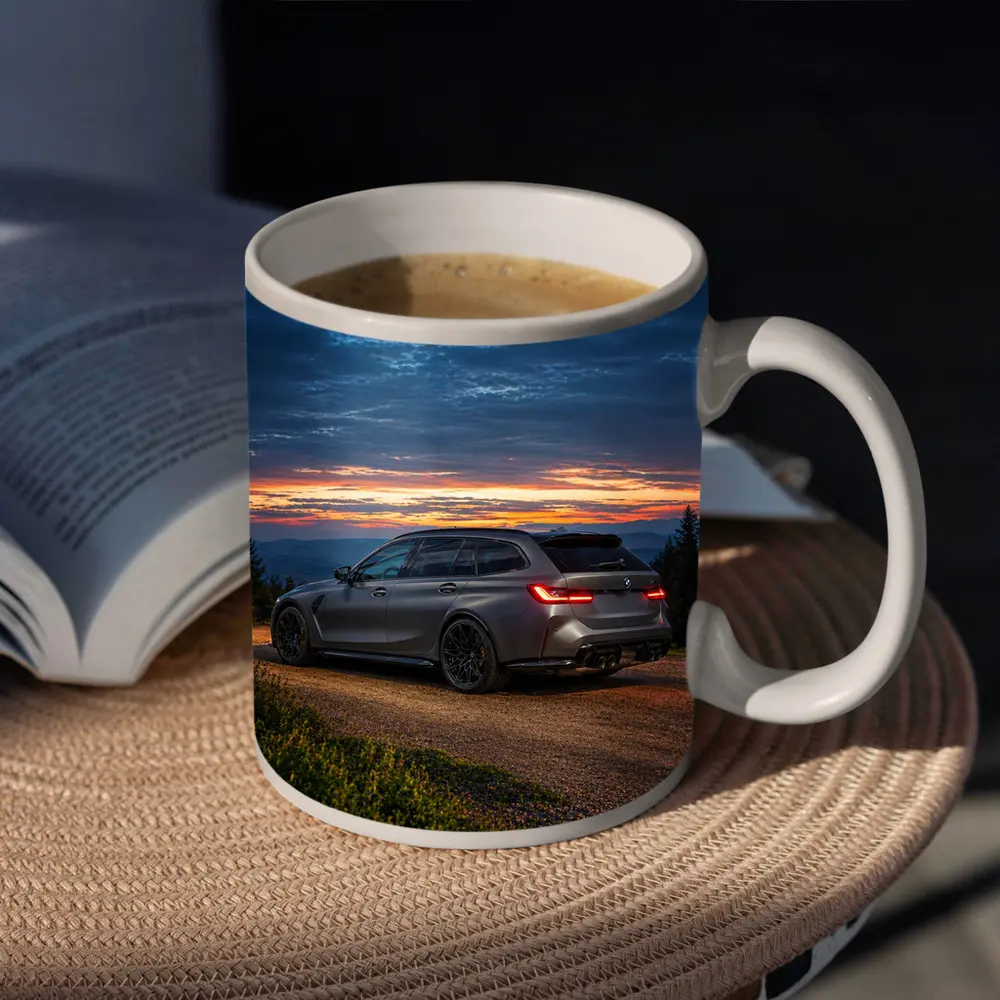 BMW M3 Touring Sunset Mountain Gravel Road – Mugs