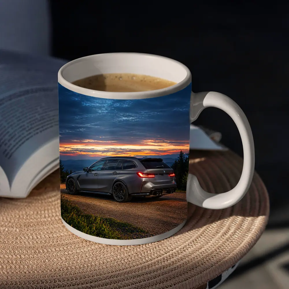 BMW M3 Touring Sunset Mountain Gravel Road – Mugs
