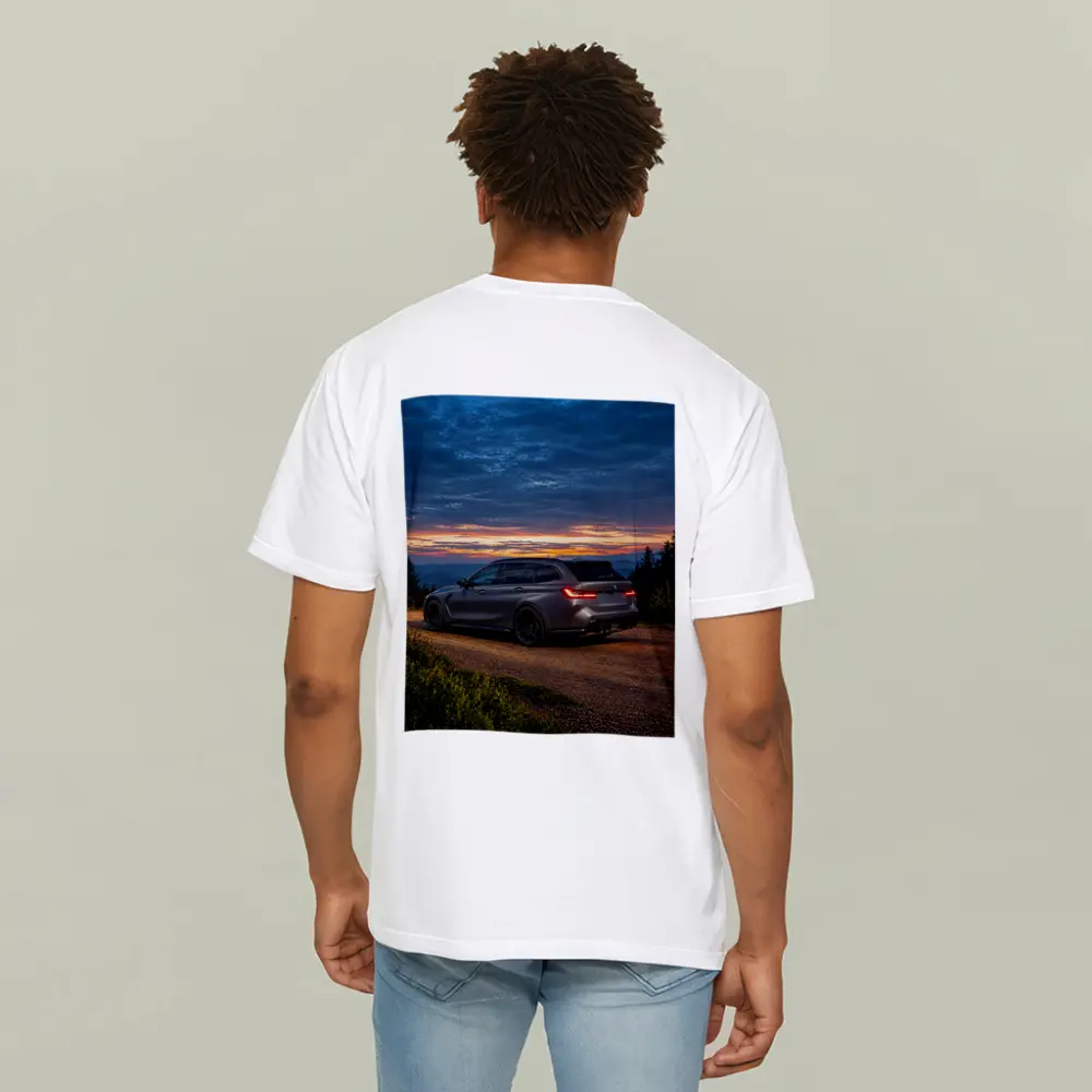 BMW M3 Touring Sunset Mountain Gravel Road – T-Shirts