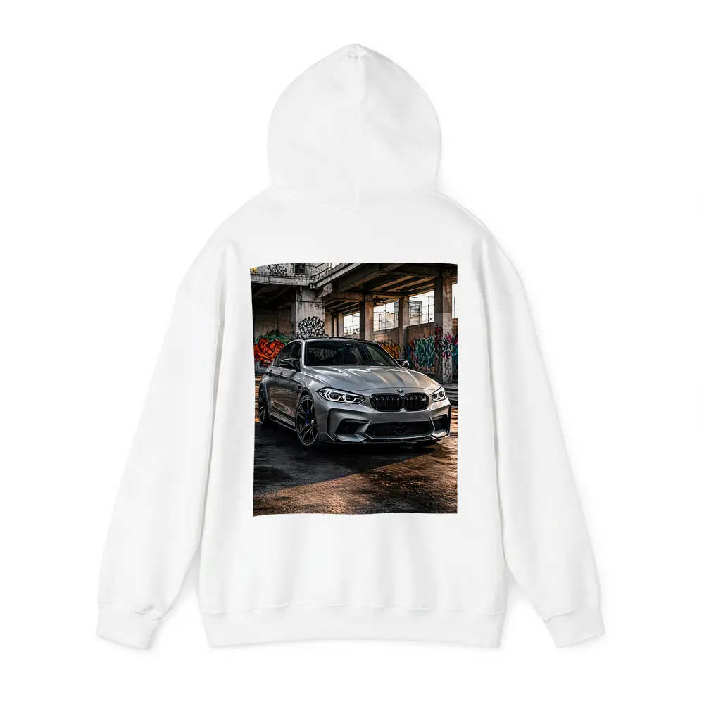 BMW M3 Gray Urban Abandoned Building Setting – Hoodies