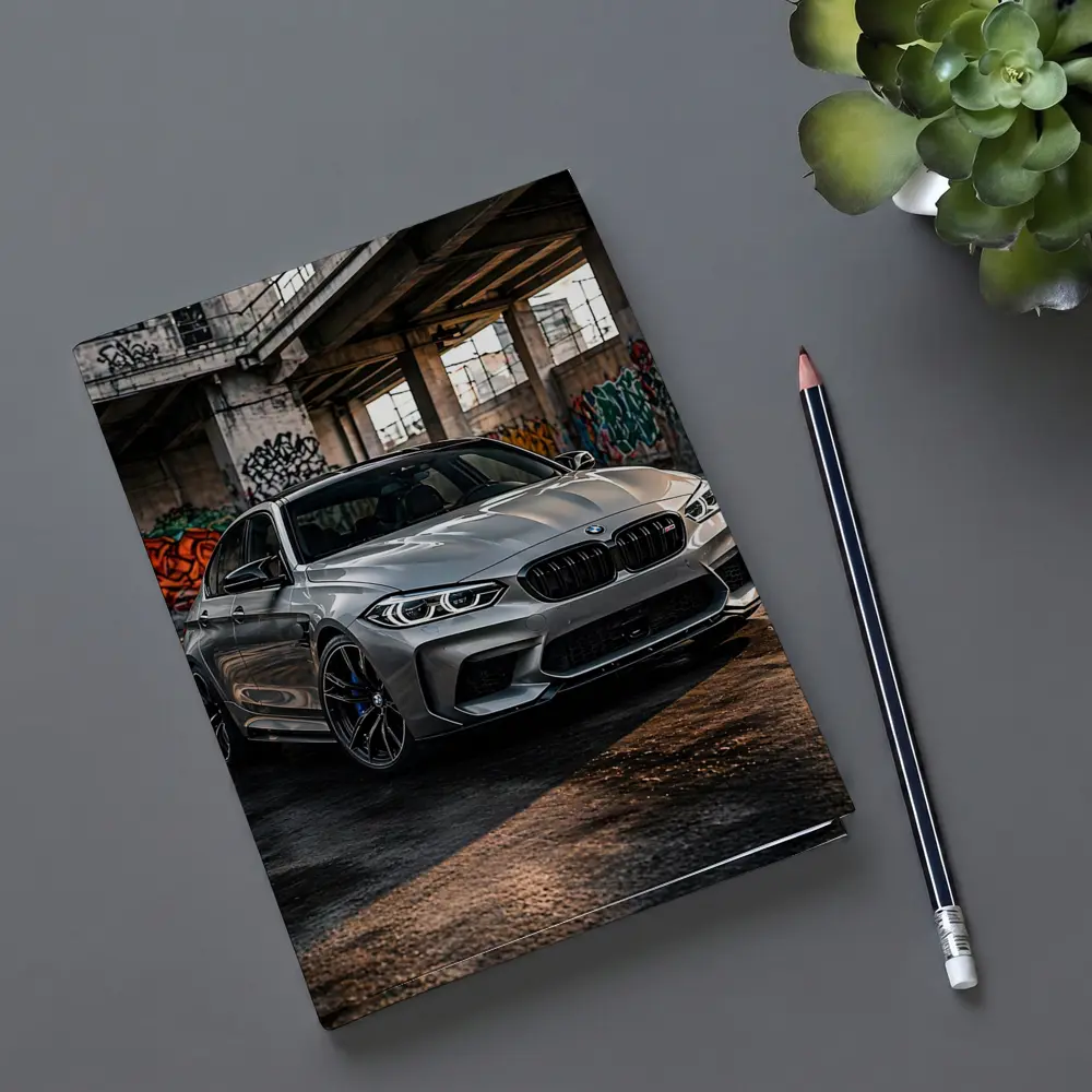 BMW M3 Gray Urban Abandoned Building Setting – Notebooks