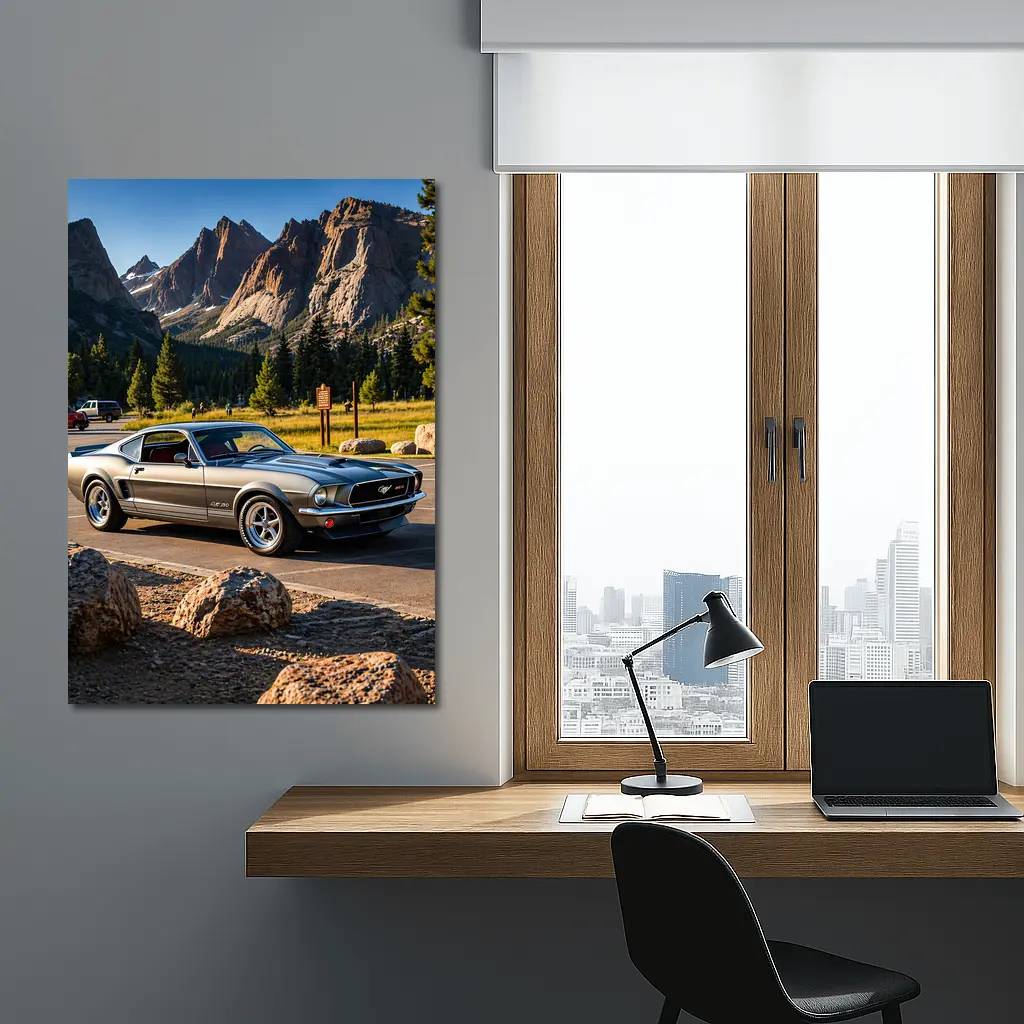 Ford Mustang Mach One Mountain Park Setting – Wall Art