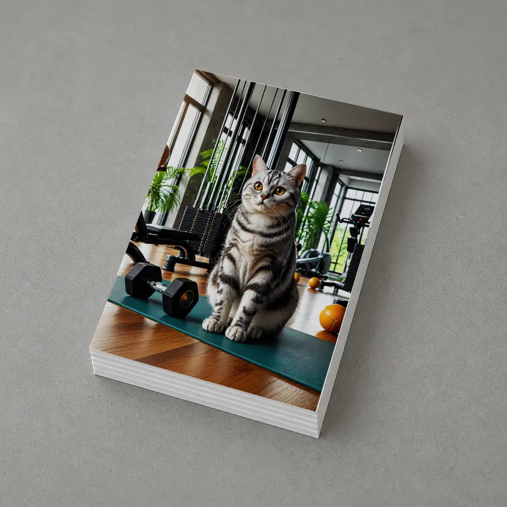 American Shorthair Cat In Modern Gym – Postcards