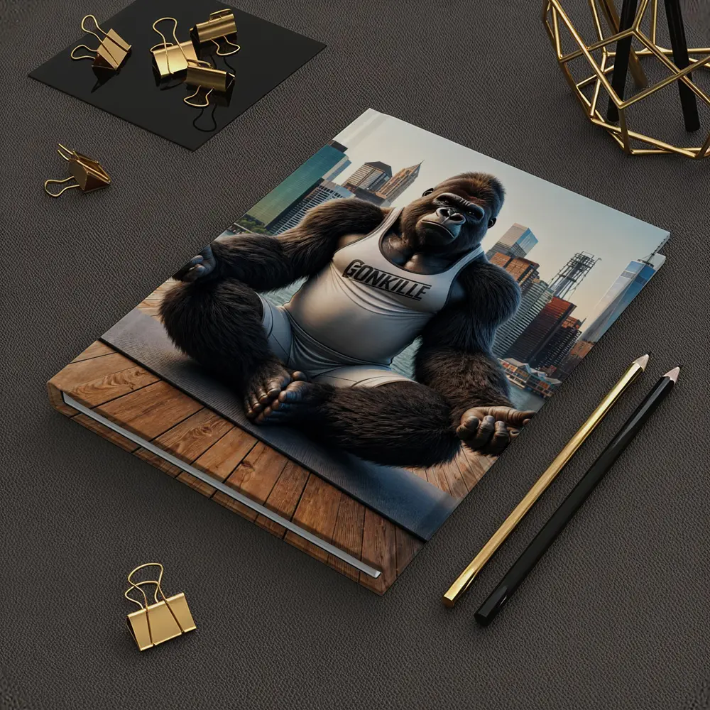 Gorilla Meditating Yoga New York City Skyline – Notebooks