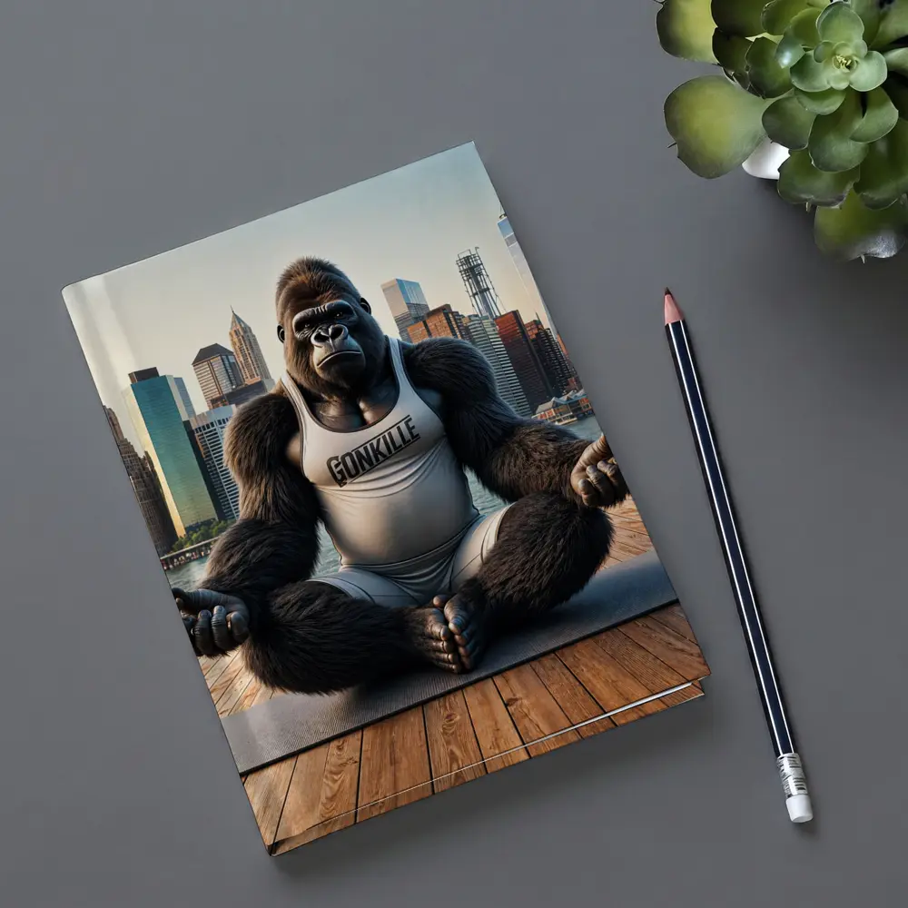 Gorilla Meditating Yoga New York City Skyline – Notebooks