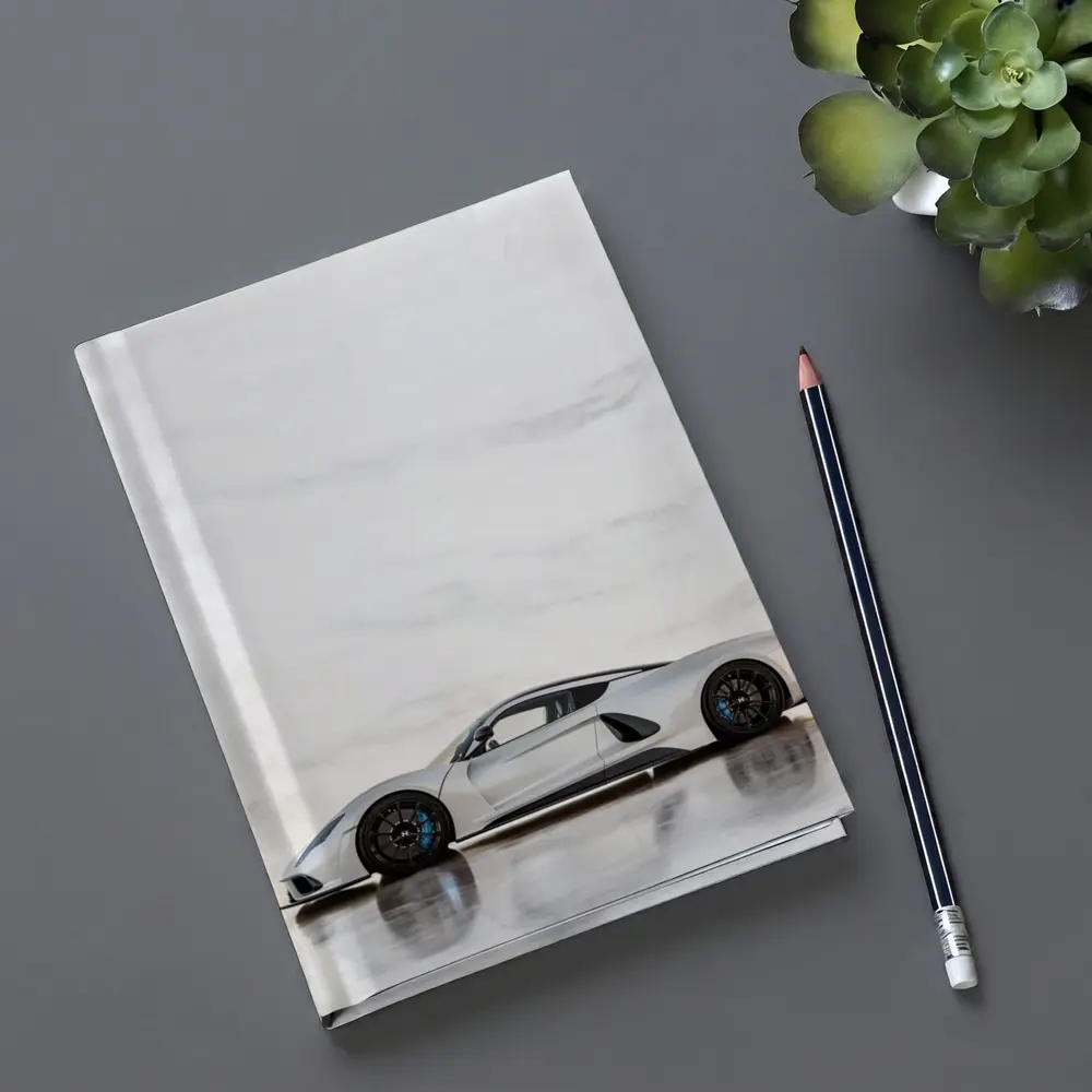 Hennessey Venom F5 White Marble Background – Notebooks