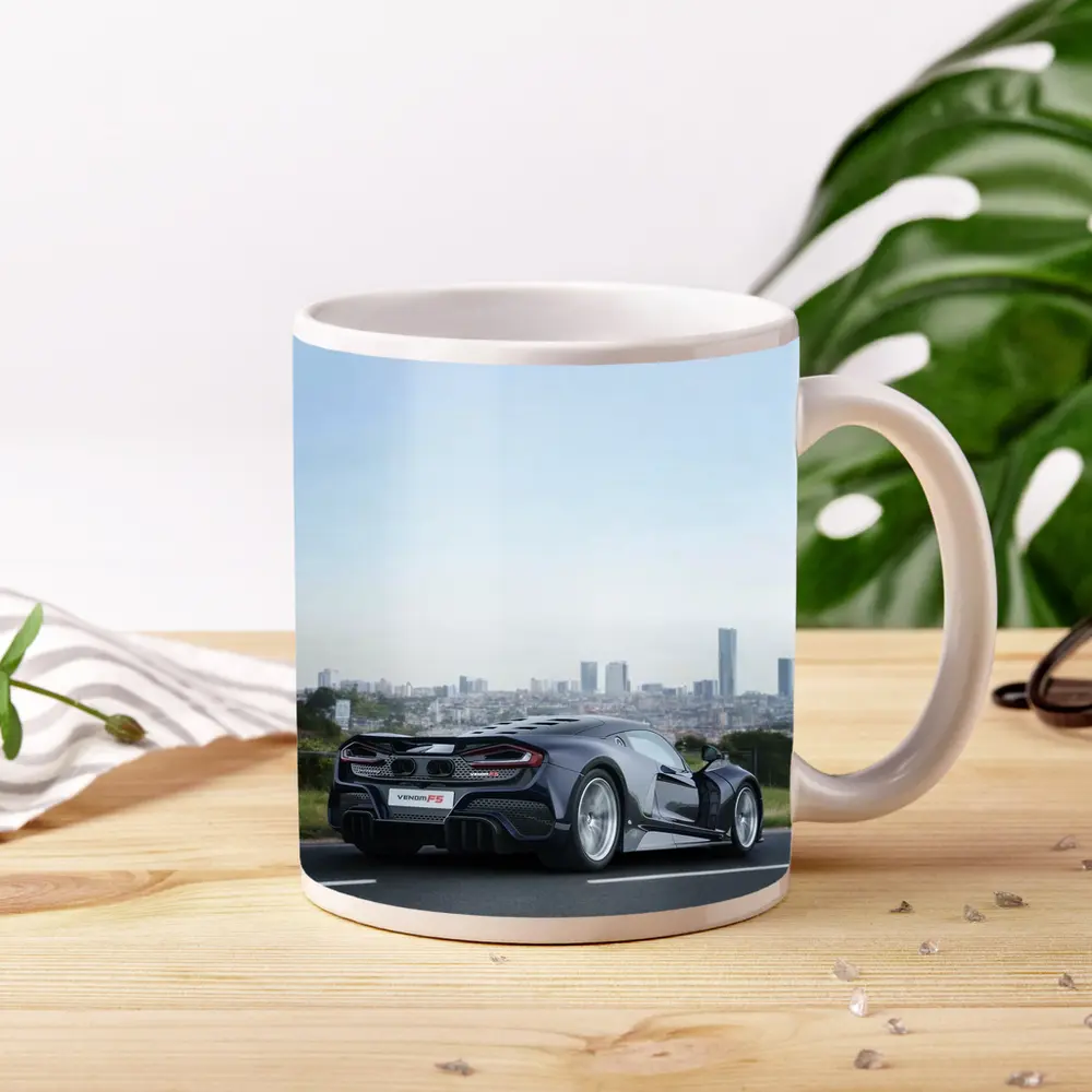 Hennessey Venom F5 Supercar City Skyline – Mugs