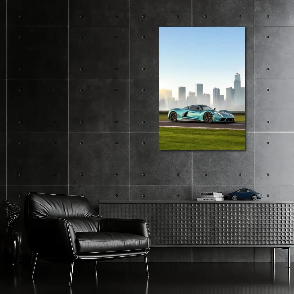 Hennessey Venom F5 City Skyline Track – Wall Art