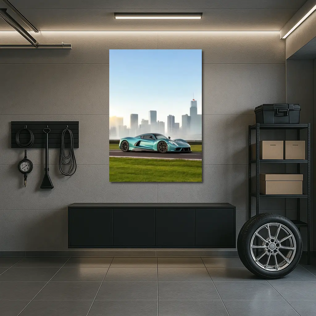 Hennessey Venom F5 City Skyline Track – Wall Art