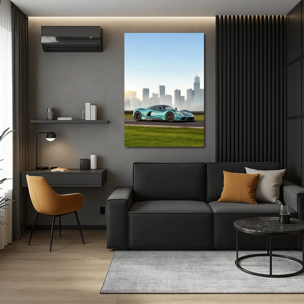 Hennessey Venom F5 City Skyline Track – Wall Art
