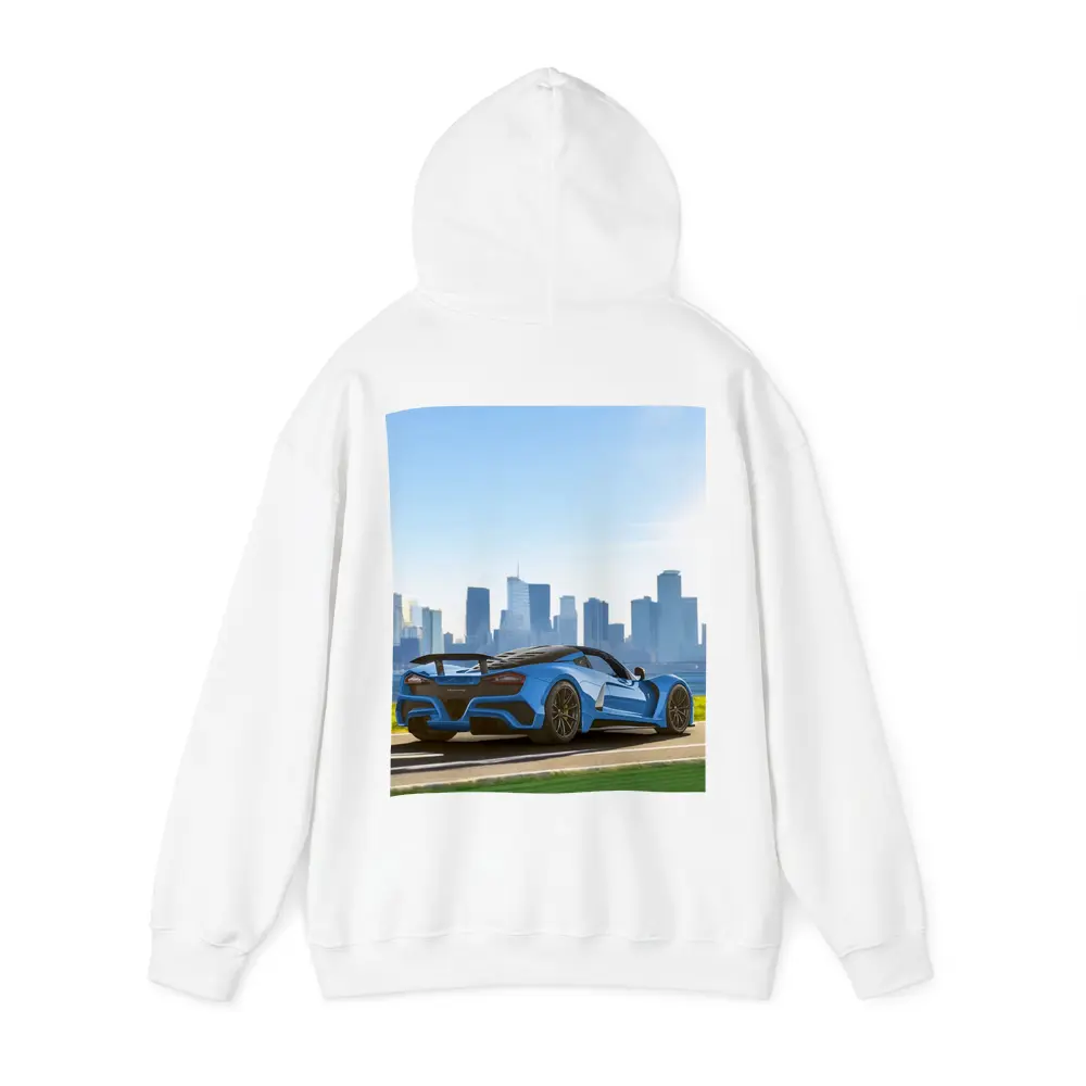 Hennessey Venom F5 Blue City Skyline – Hoodies