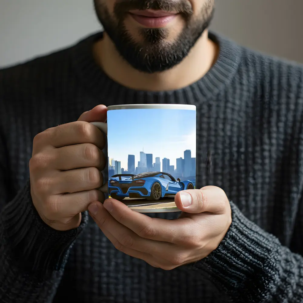 Hennessey Venom F5 Blue City Skyline – Mugs
