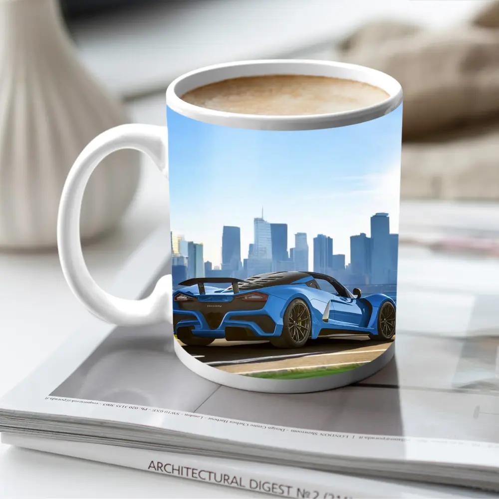 Hennessey Venom F5 Blue City Skyline – Mugs